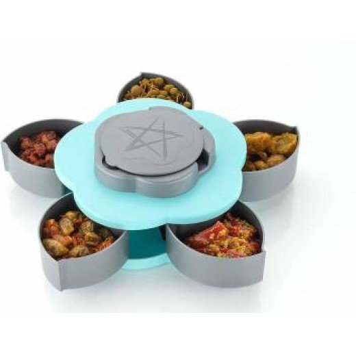 Krishi 5 Compartments Smart Candy Box Condiment Set (1 Piece)
